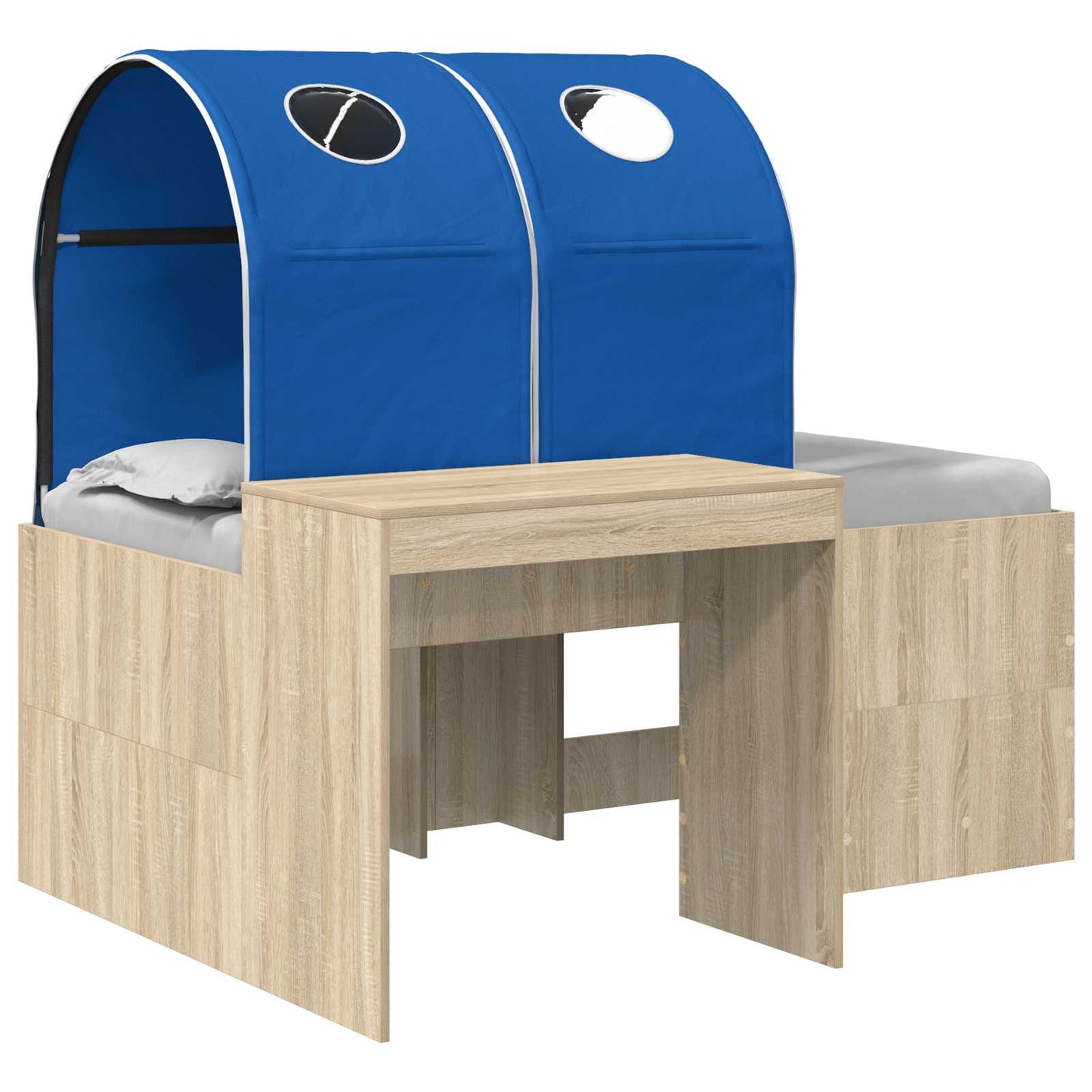 vidaXL Bed with Tunnel 3 pcs Sonoma Oak and Blue Engineered Wood