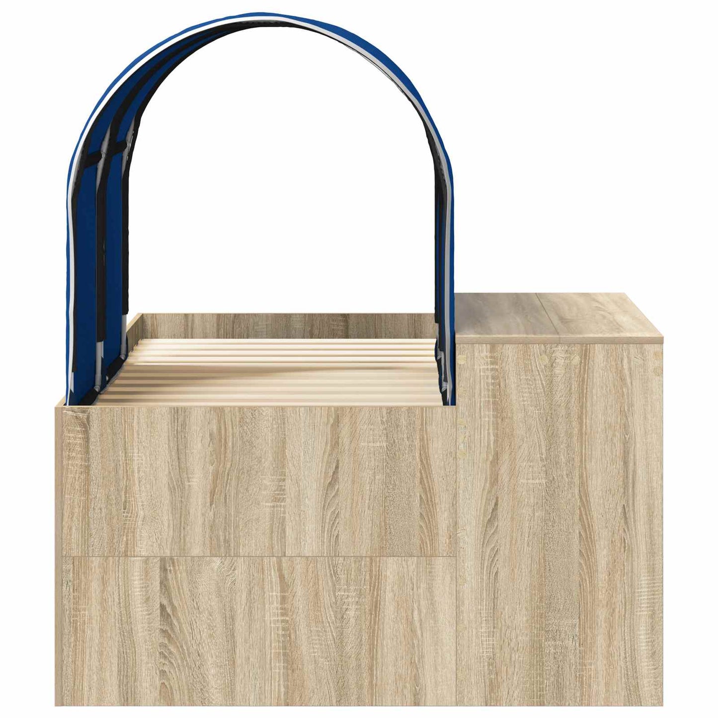 vidaXL Bed with Tunnel 3 pcs Sonoma Oak and Blue Engineered Wood