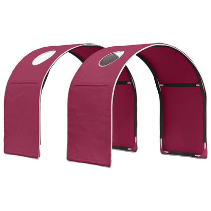 vidaXL Bed with Tunnel 3 pcs Sonoma Oak and Red Engineered Wood