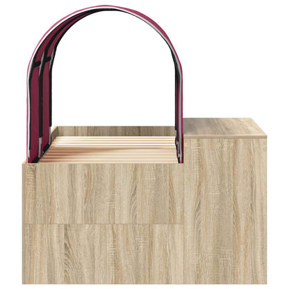 vidaXL Bed with Tunnel 3 pcs Sonoma Oak and Red Engineered Wood