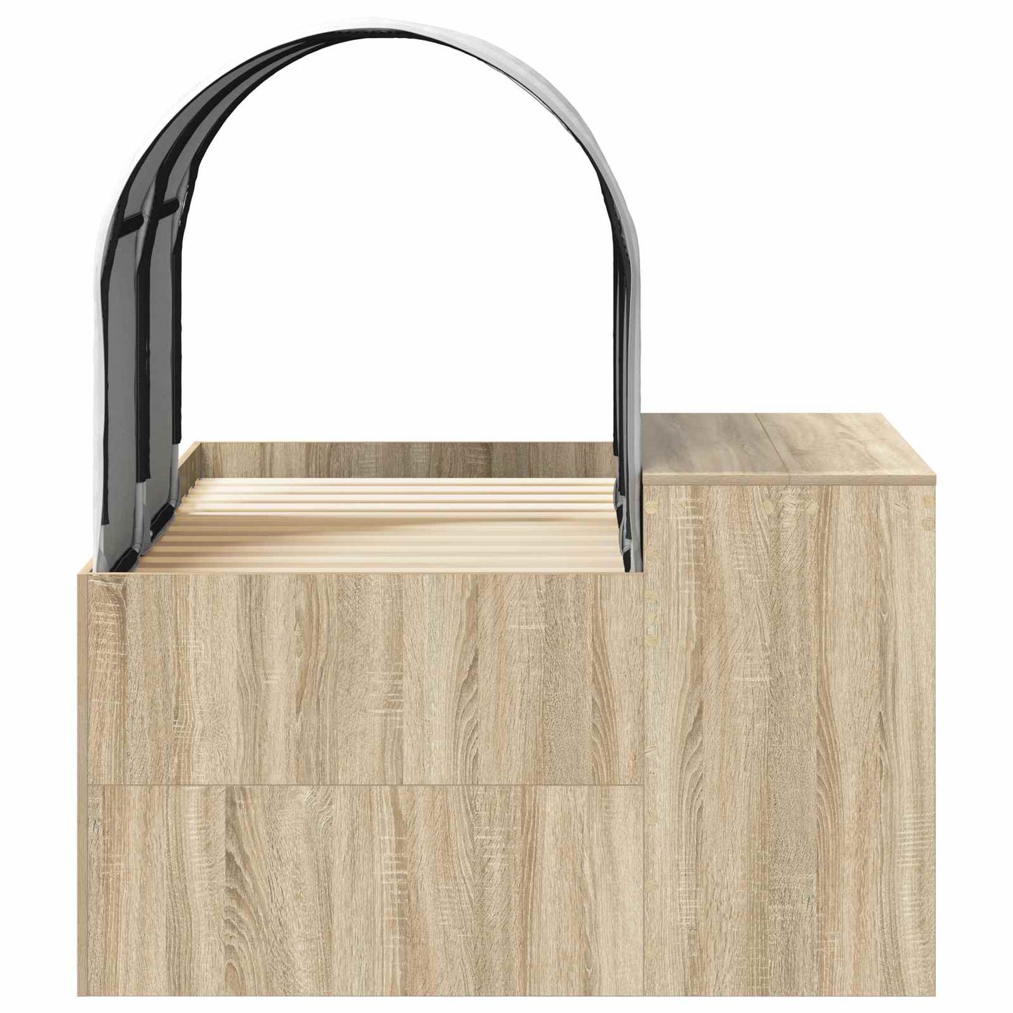 vidaXL Bed with Tunnel 3 pcs Sonoma Oak and White Engineered Wood