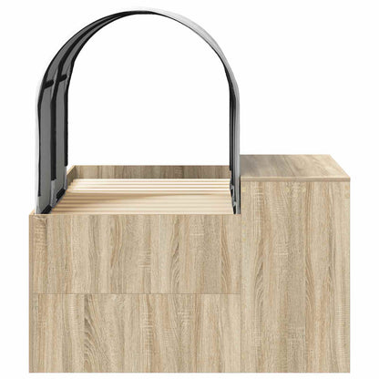 vidaXL Bed with Tunnel 3 pcs Sonoma Oak and White Engineered Wood