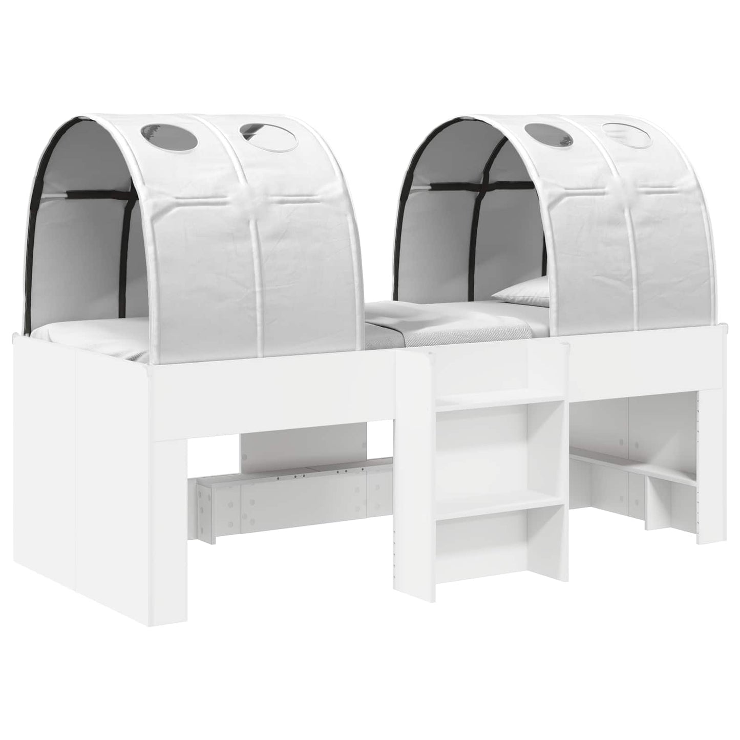 vidaXL Bed with Tunnel 3 pcs White Engineered Wood