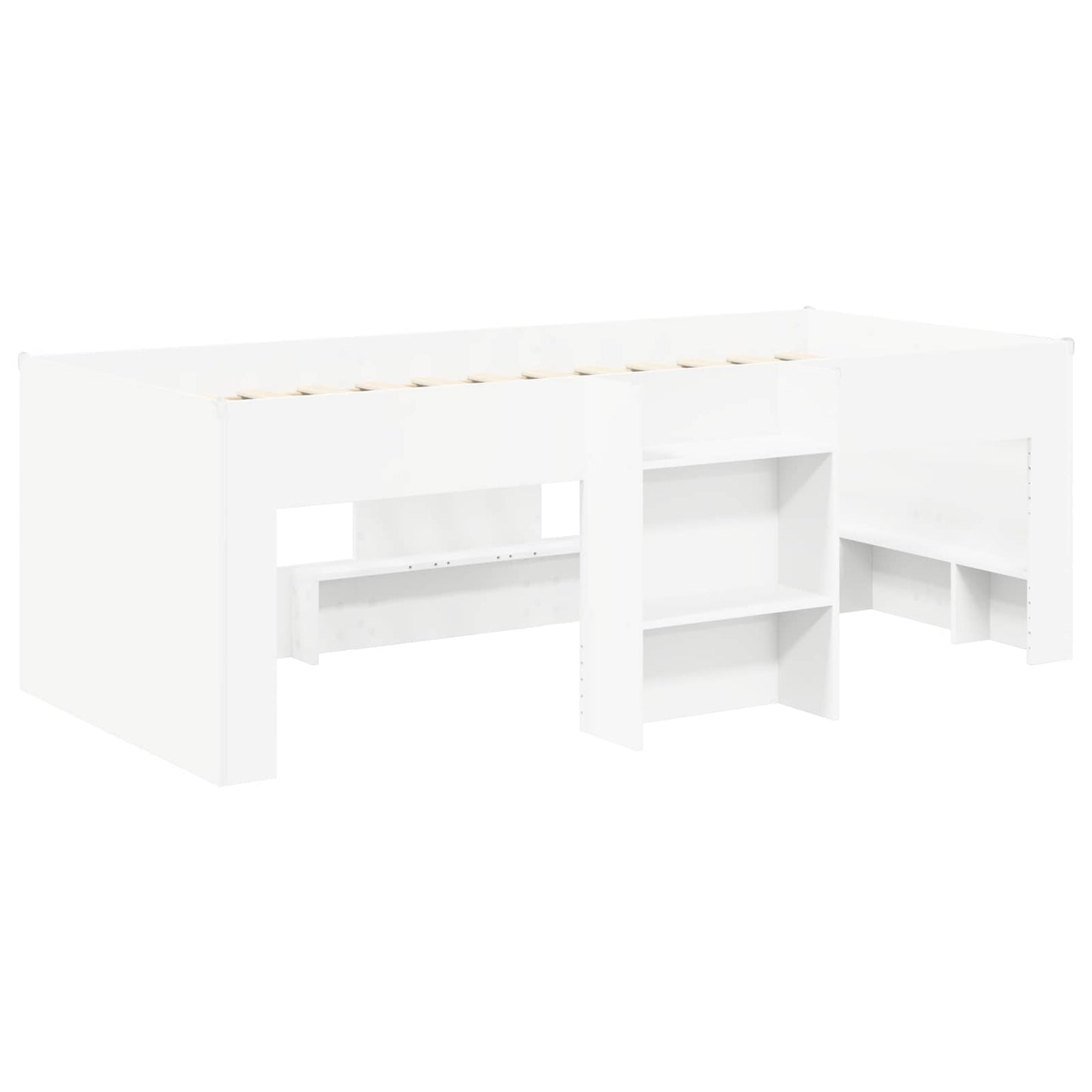 vidaXL Bed with Tunnel 3 pcs White Engineered Wood