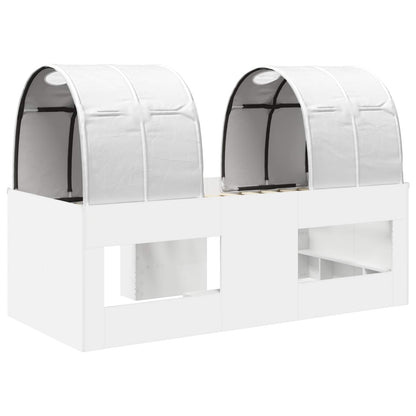 vidaXL Bed with Tunnel 3 pcs White Engineered Wood