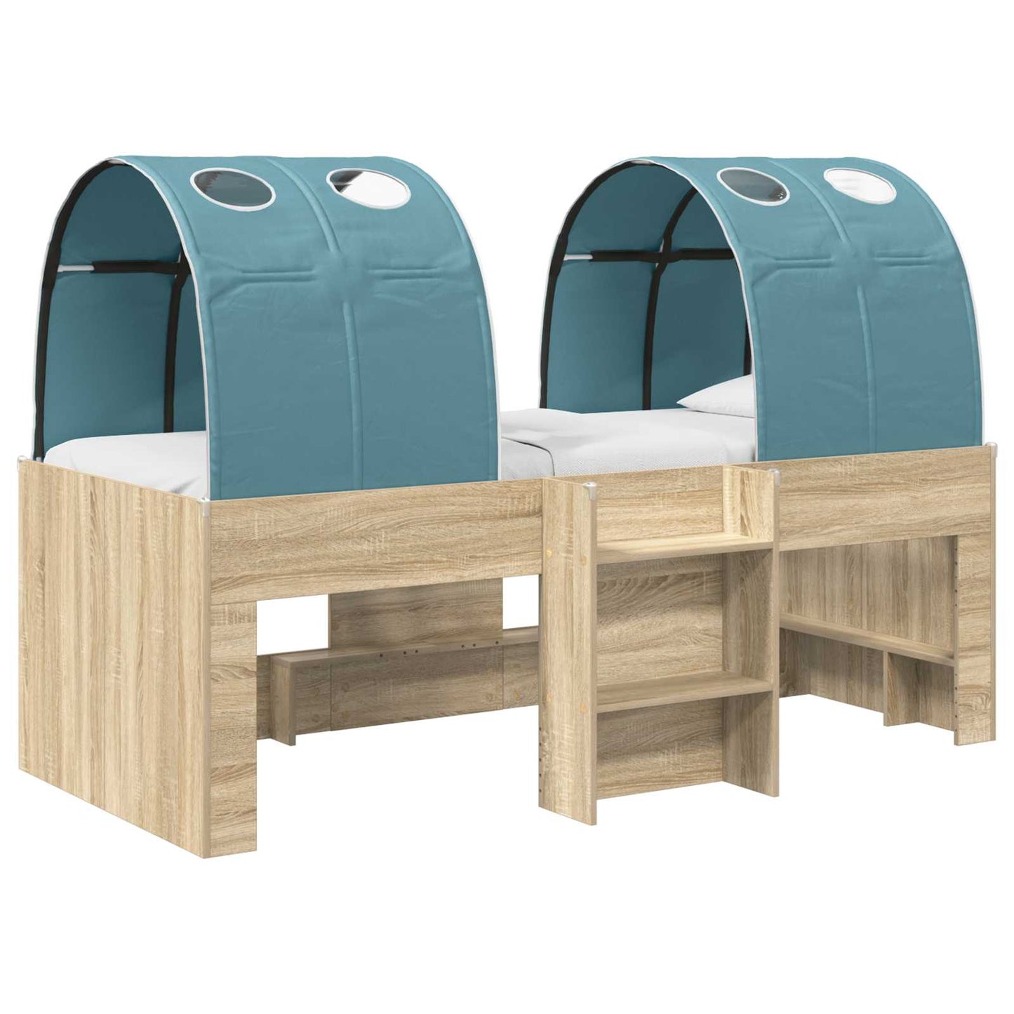 vidaXL Kids'High Bed Frame with Tunnel 3 pcs Engineered Wood