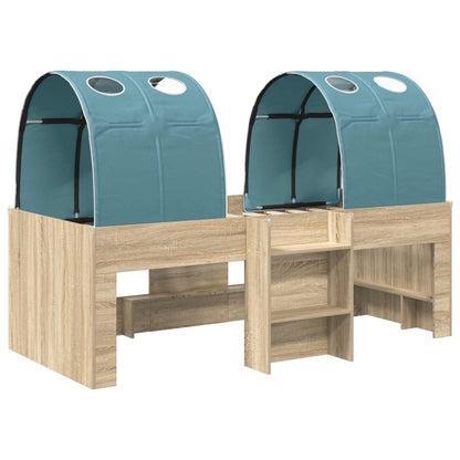 vidaXL Kids'High Bed Frame with Tunnel 3 pcs Engineered Wood