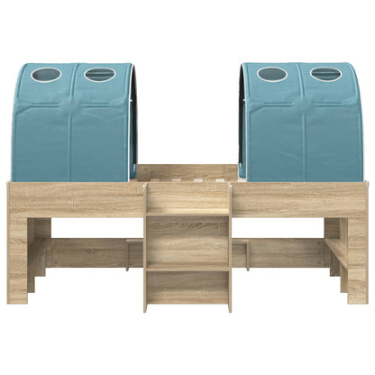 vidaXL Kids'High Bed Frame with Tunnel 3 pcs Engineered Wood