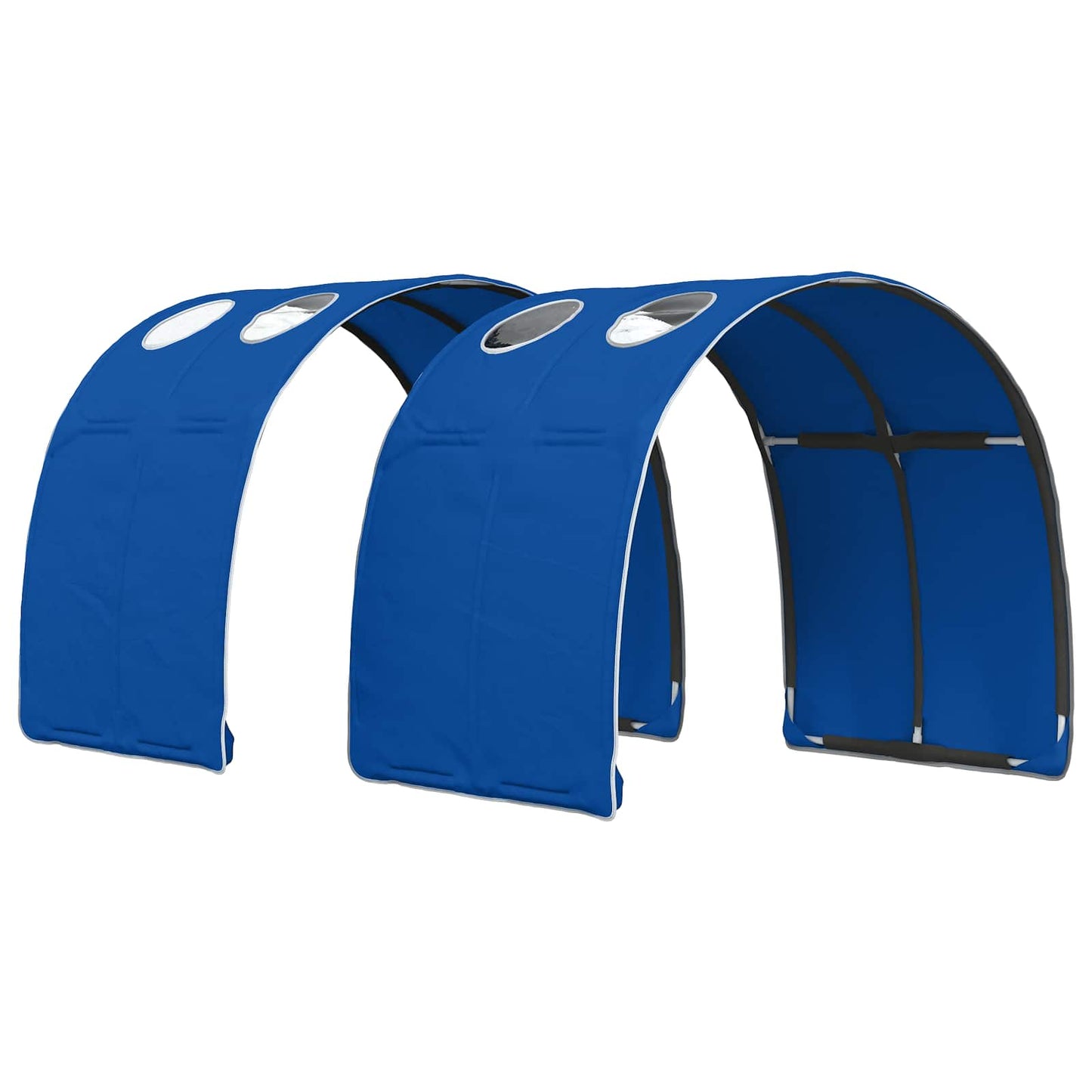 vidaXL Kids'High Bed Frame with Tunnel 3 pcs Sonoma Oak and Blue