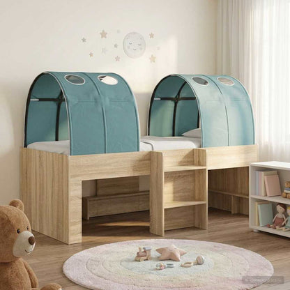 vidaXL Bed with Tunnel 3 pcs Sonoma Oak and Light Blue Engineered Wood