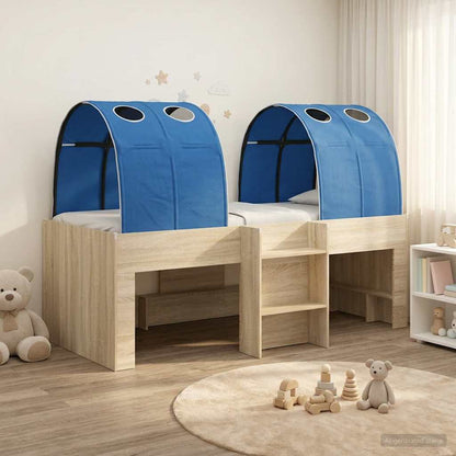 vidaXL Bed with Tunnel 3 pcs Sonoma Oak and Blue Engineered Wood