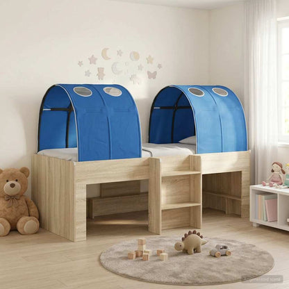 vidaXL Bed with Tunnel 3 pcs Sonoma Oak and Blue Engineered Wood