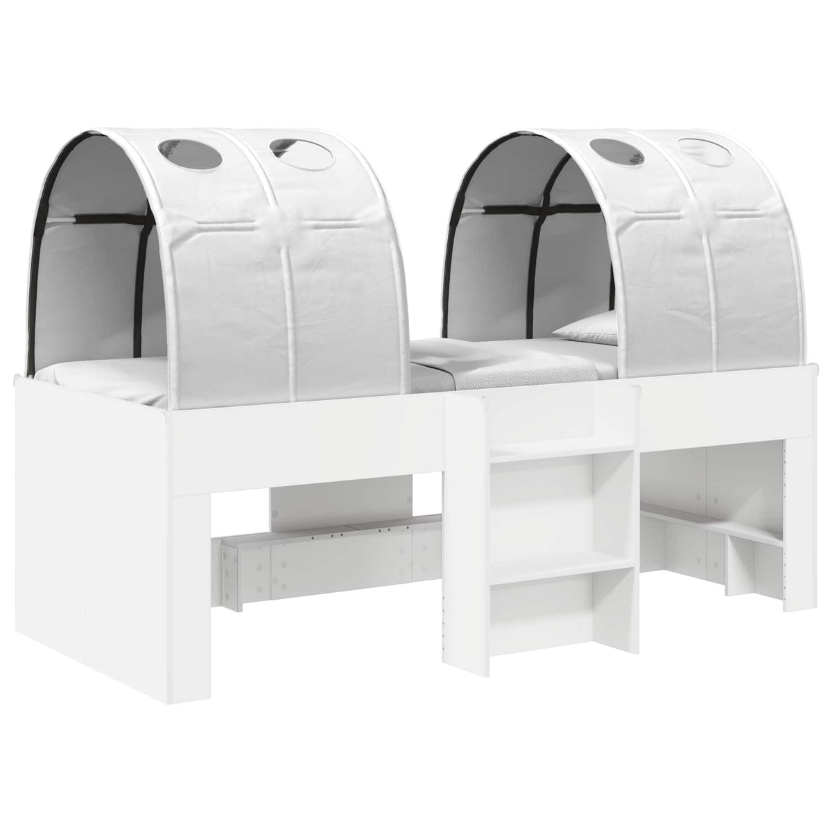 vidaXL Bed with Tunnel 3 pcs White Engineered Wood