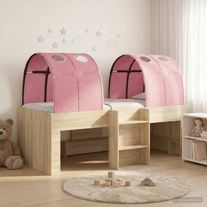 vidaXL Bed with Tunnel 4 pcs Sonoma and Pink Engineered Wood