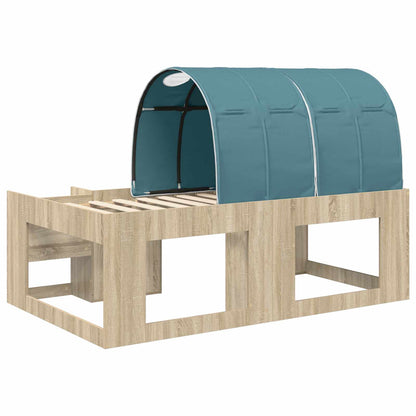 vidaXL Bed with Tunnel 3 pcs Sonoma Oak and Light Blue Engineered Wood
