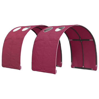 vidaXL Bed with Tunnel 3 pcs Sonoma Oak and Red Engineered Wood