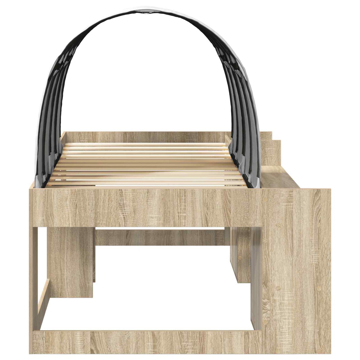 vidaXL Bed with Tunnel 3 pcs Sonoma Oak and White Engineered Wood