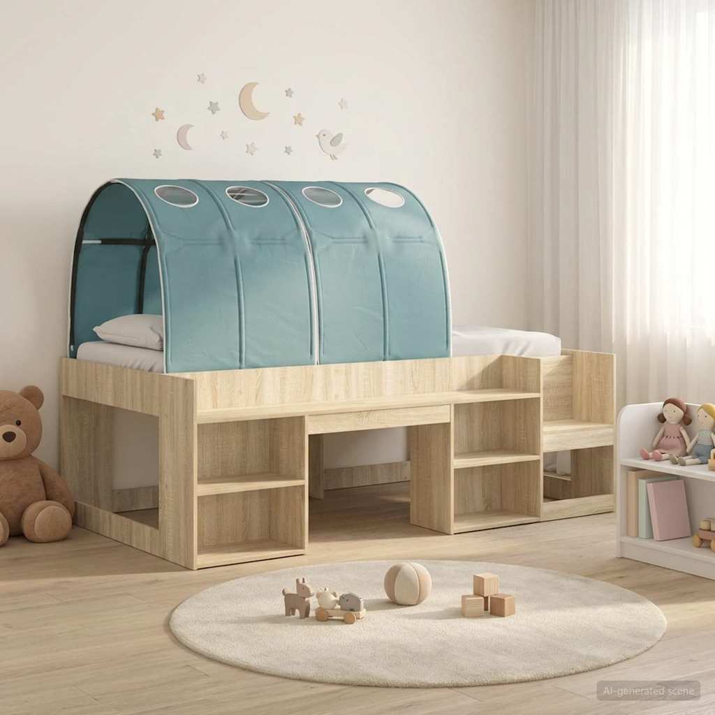 vidaXL Kids'High Bed Frame with Storage 3 pcs Engineered Wood