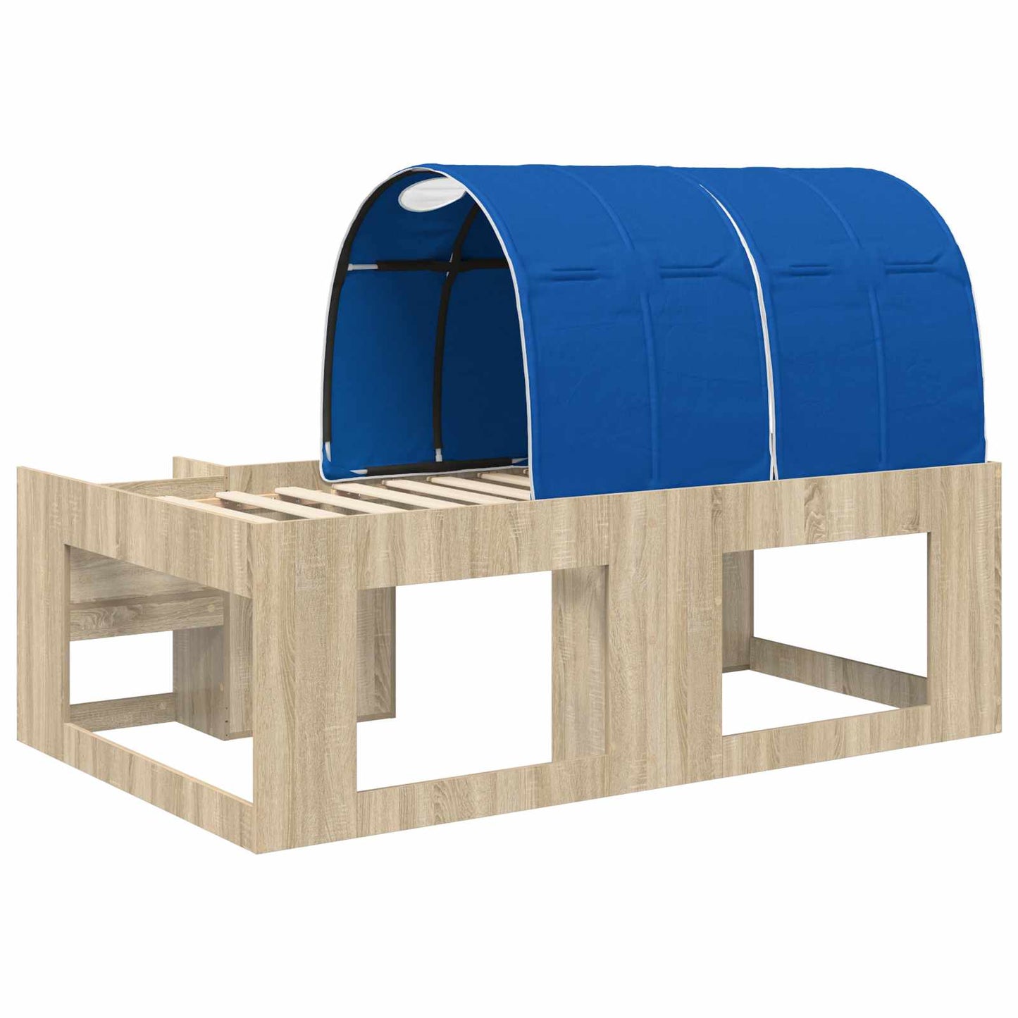 vidaXL Bed Frame with Tunnel 3 pcs Sonoma Oak and Blue Engineered Wood