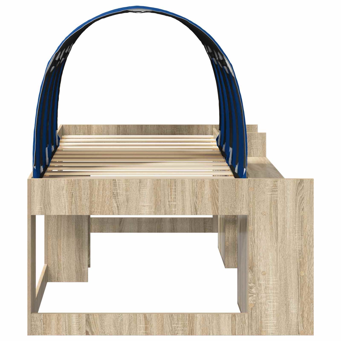 vidaXL Bed Frame with Tunnel 3 pcs Sonoma Oak and Blue Engineered Wood