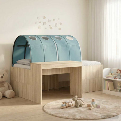 vidaXL Bed Frame with Tunnel 3 pcs Sonoma Oak and Light Blue