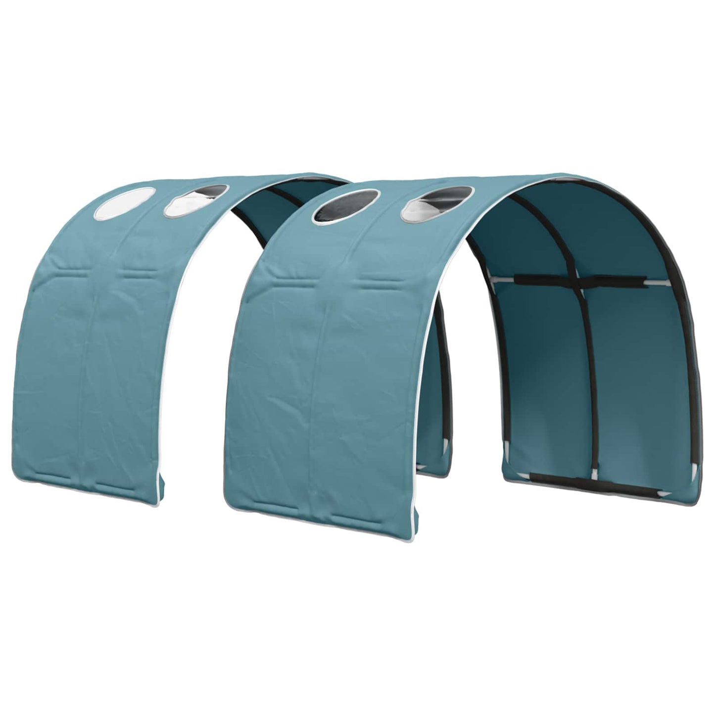 vidaXL Bed Frame with Tunnel 3 pcs Sonoma Oak and Light Blue