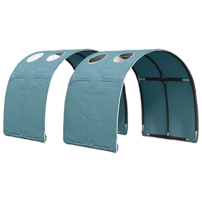 vidaXL Bed Frame with Tunnel 3 pcs Sonoma Oak and Light Blue