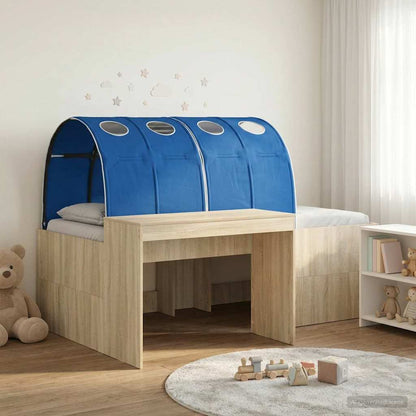 vidaXL Bed Frame with Tunnel 3 pcs Sonoma Oak and Blue Engineered Wood