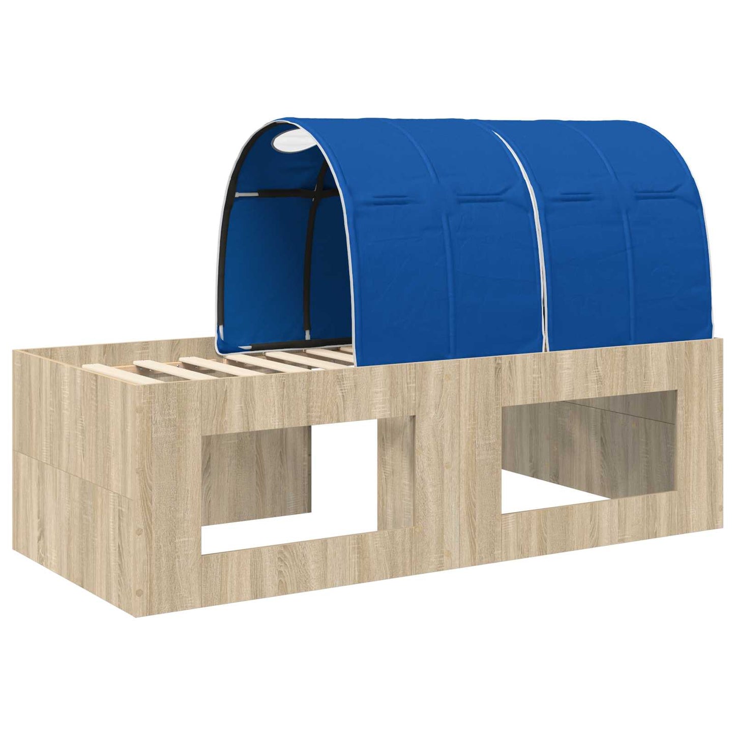 vidaXL Bed Frame with Tunnel 3 pcs Sonoma Oak and Blue Engineered Wood