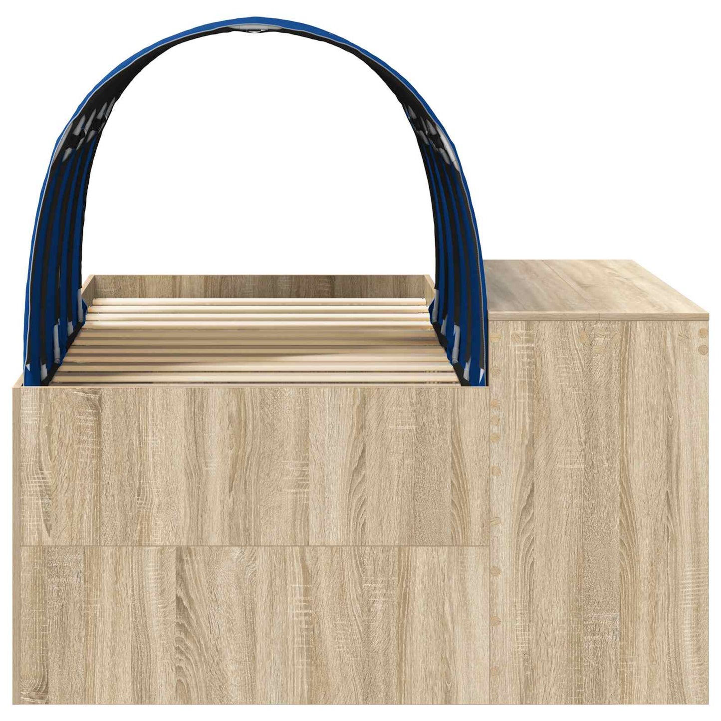 vidaXL Bed Frame with Tunnel 3 pcs Sonoma Oak and Blue Engineered Wood