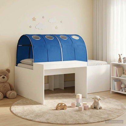 vidaXL Bed with Tunnel 3 pcs Artisian Oak and Blue Engineered Wood