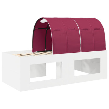 vidaXL Bed with Tunnel 3 pcs Artisian Oak and Red Engineered Wood