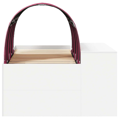 vidaXL Bed with Tunnel 3 pcs Artisian Oak and Red Engineered Wood