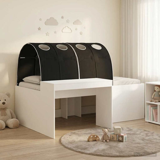 vidaXL Bed with Tunnel 4 pcs Artisian Oak and Black Engineered Wood
