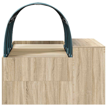 vidaXL Bed with Tunnel 3 pcs Sonoma Oak and Light Blue Engineered Wood