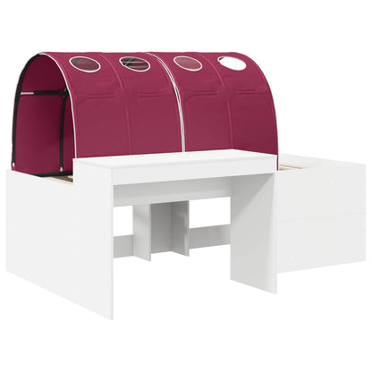 vidaXL Bed with Tunnel 4 pcs White and Red Engineered Wood