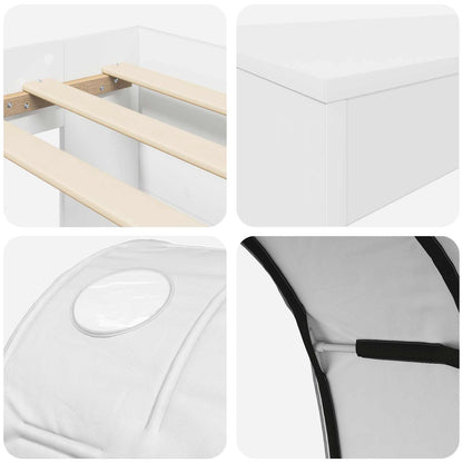 vidaXL Bed with Tunnel 3 pcs White Engineered Wood