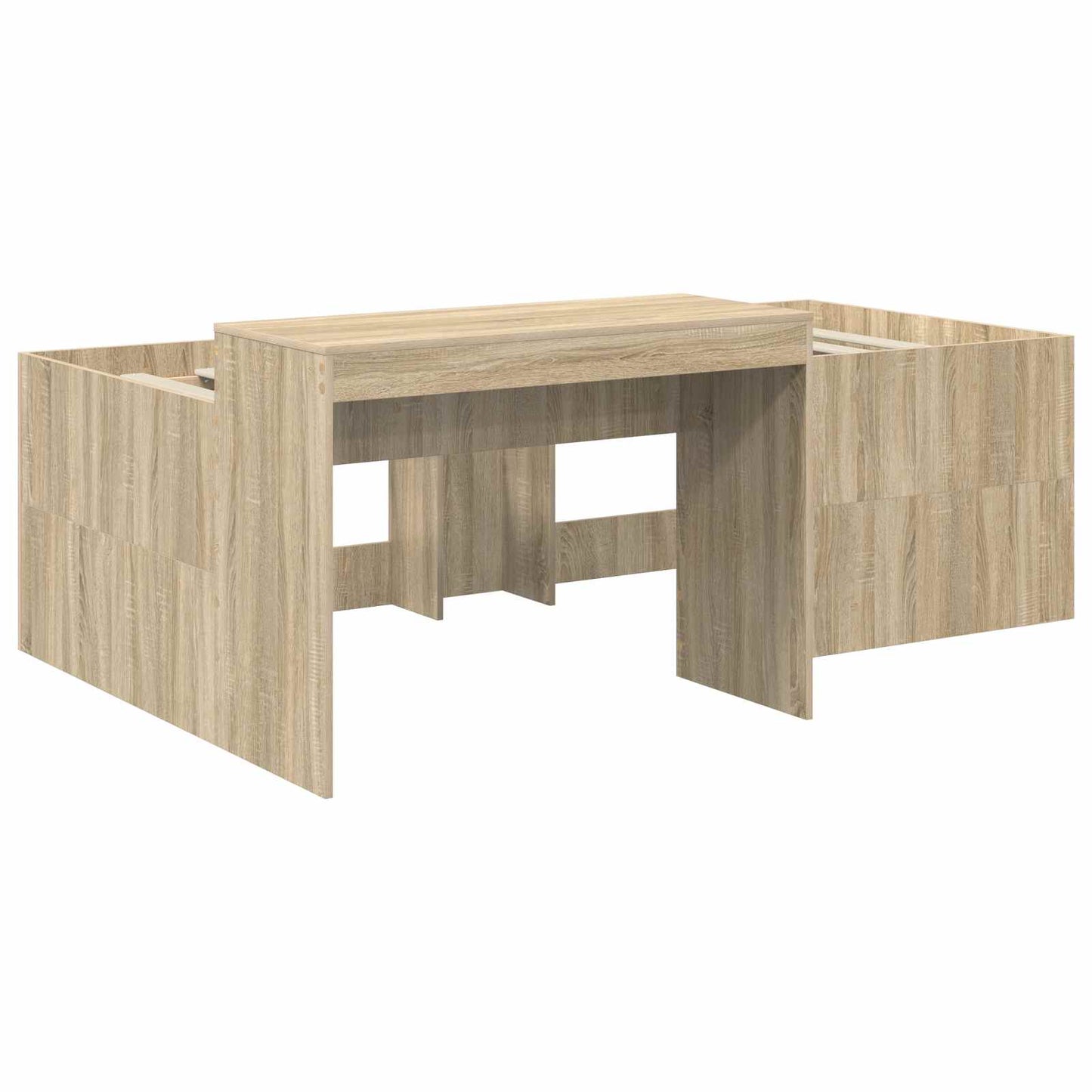 vidaXL Bed with Tunnel 3 pcs Sonoma Oak and Light Blue Engineered Wood