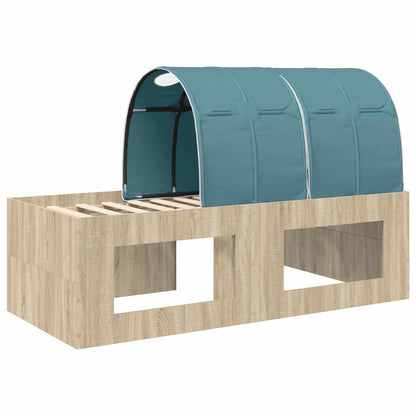 vidaXL Bed with Tunnel 3 pcs Sonoma Oak and Light Blue Engineered Wood