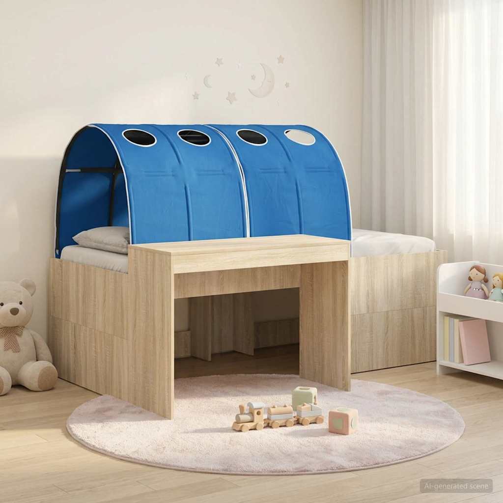 vidaXL Bed with Tunnel 3 pcs Sonoma Oak and Blue Engineered Wood