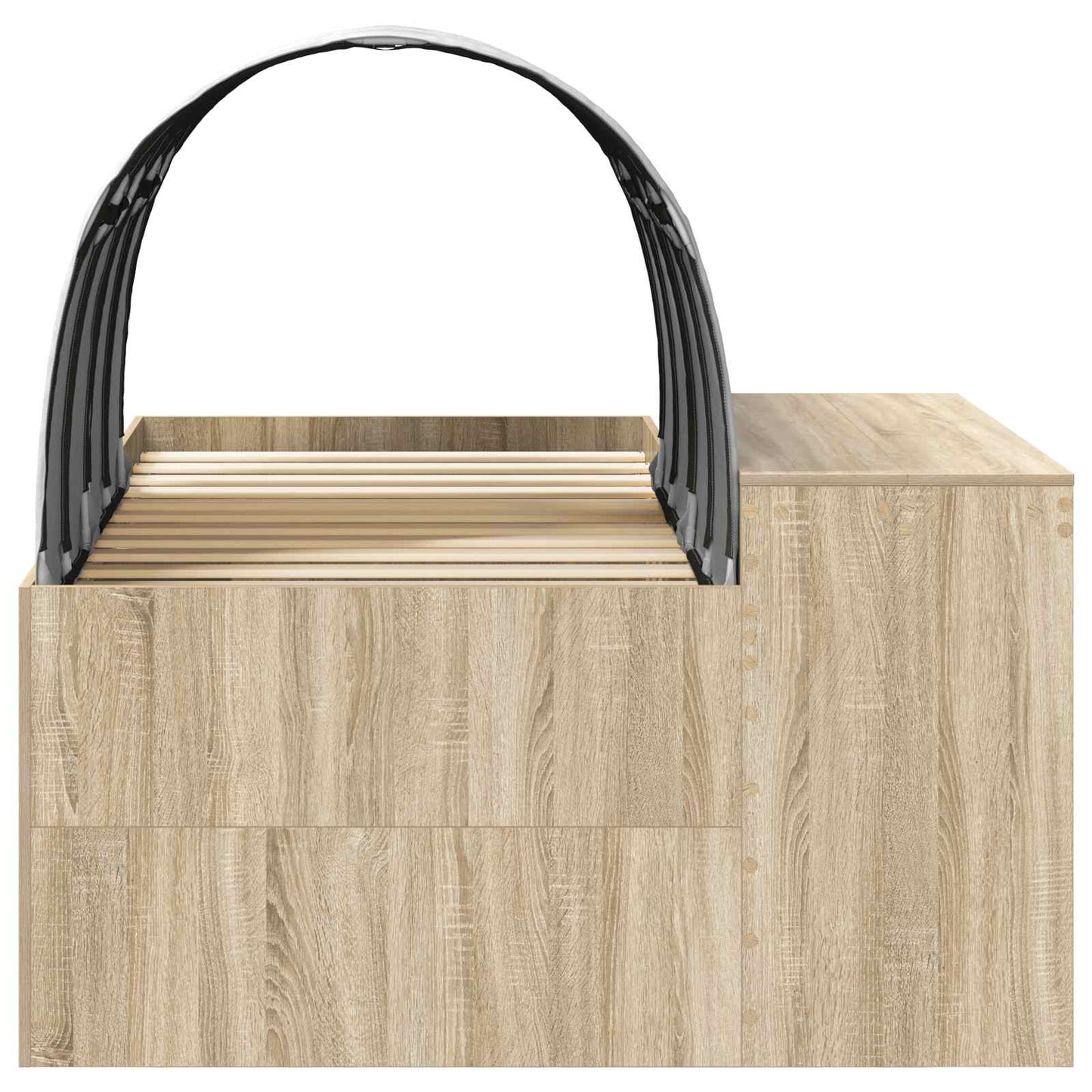 vidaXL Bed with Tunnel 3 pcs Sonoma Oak and White Engineered Wood