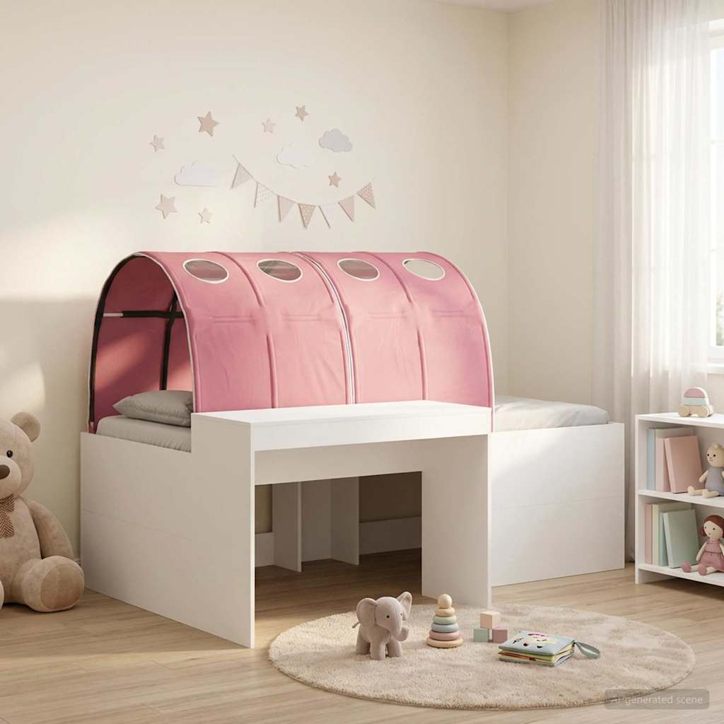 vidaXL Bed with Tunnel 3 pcs Artisian Oak and Pink Engineered Wood