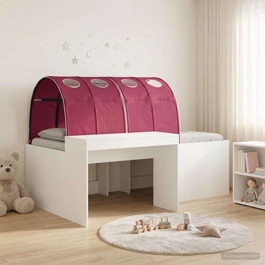 vidaXL Bed with Tunnel 3 pcs Artisian Oak and Red Engineered Wood