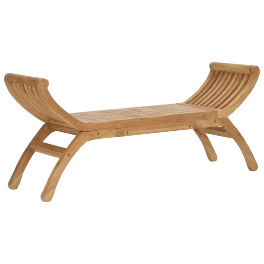 vidaXL Garden Bench 2 -Seater 126 cm Solid Teak Wood Natural