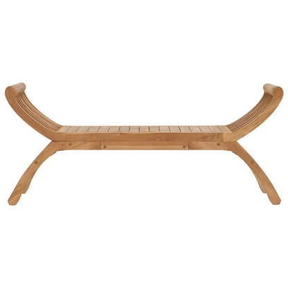 vidaXL Garden Bench 2 -Seater 126 cm Solid Teak Wood Natural