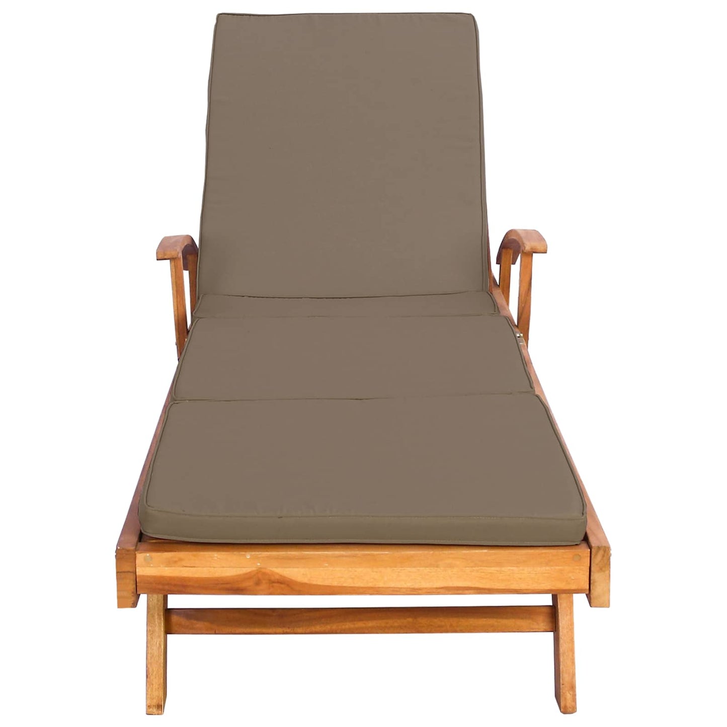 vidaXL Sun Lounger with Cushion 100% Polyester Solid-Teak