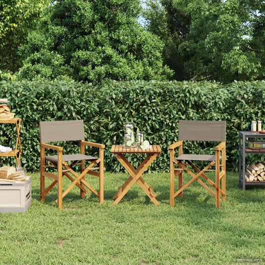 vidaXL Director Chair 100% Polyester Solid-Teak