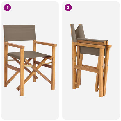 vidaXL Director Chair 100% Polyester Solid-Teak