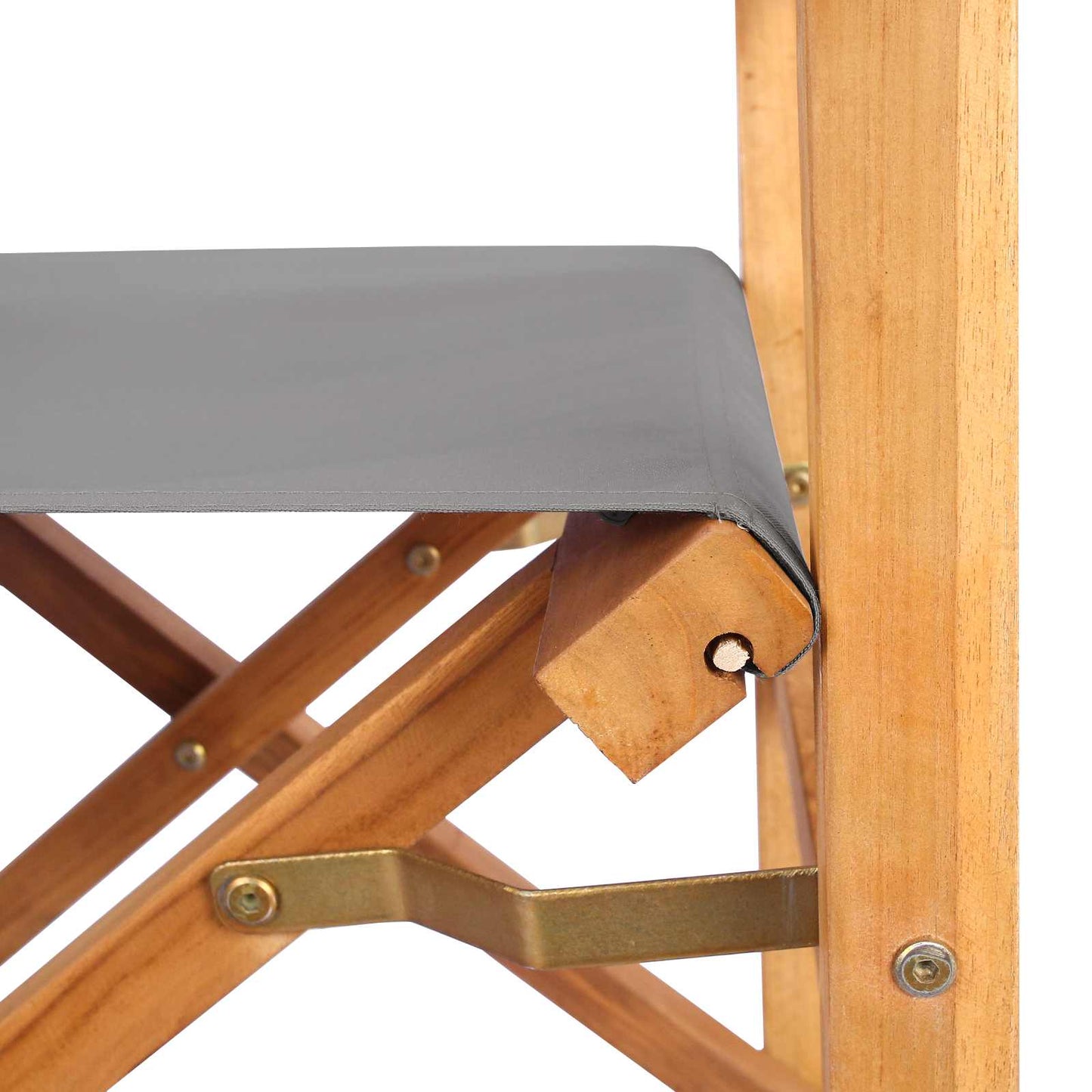 vidaXL Dining Chair Folding Brown and Light Grey 56 x 54 x 87 cm