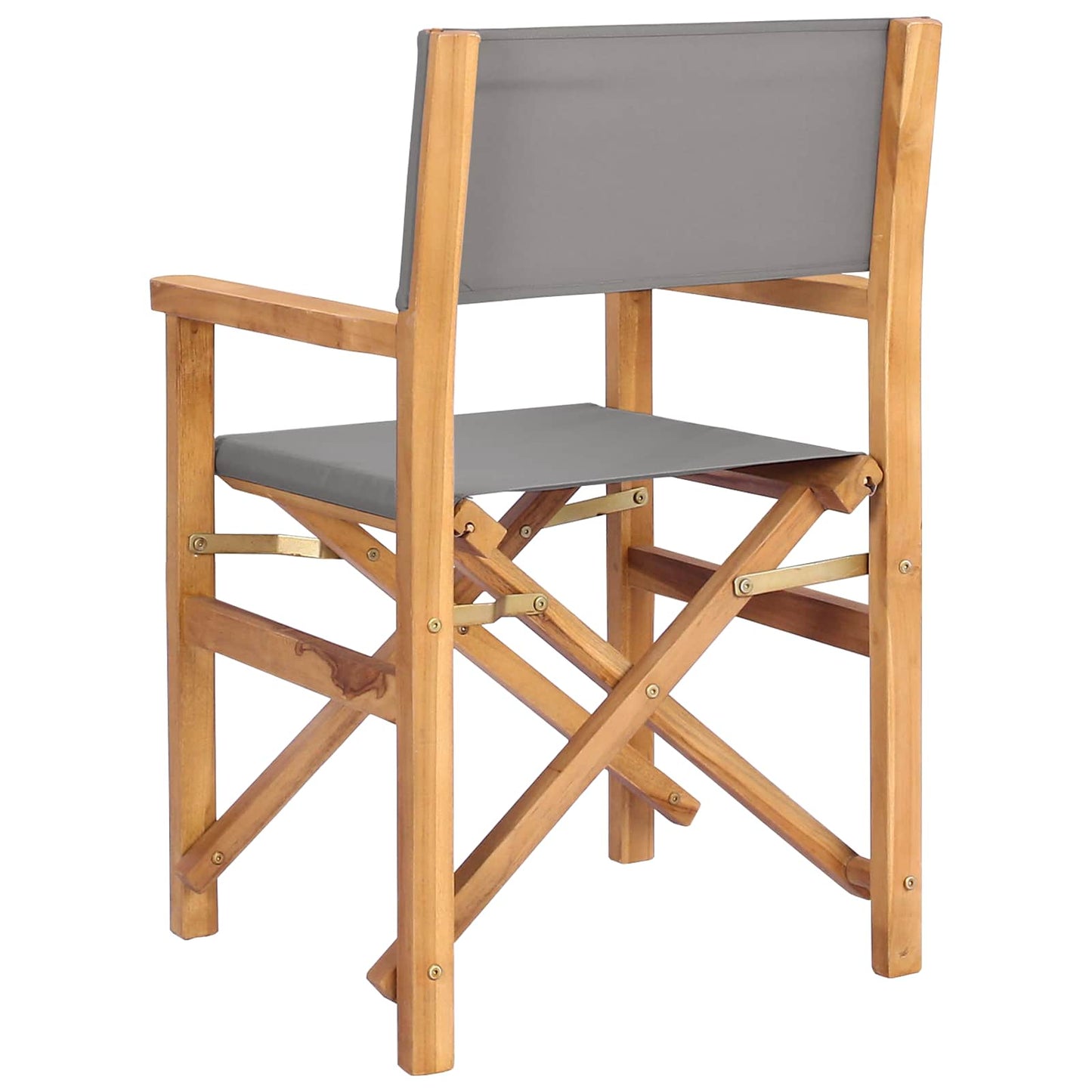 vidaXL Dining Chair Folding Brown and Light Grey 56 x 54 x 87 cm